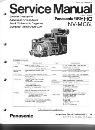 NV-MC6 service manual