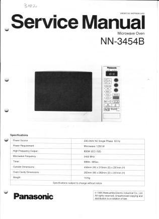 NN-3454 service manual