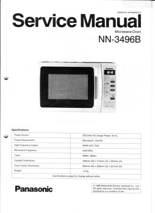 NN-3496 service manual