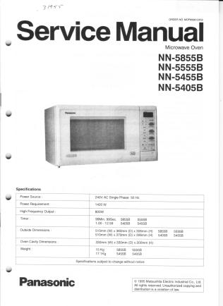 NN-5855 / 5555 / 5455 / 5405 service manual