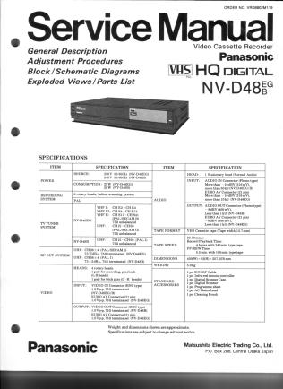 NV-D48 service manual