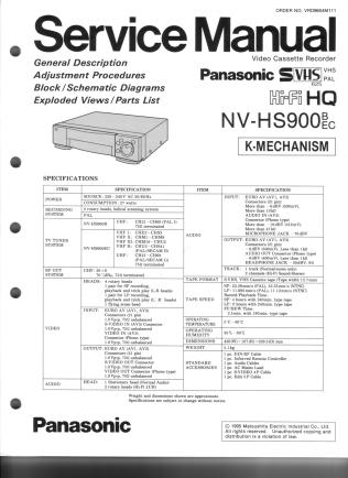 NV-HS900 service manual