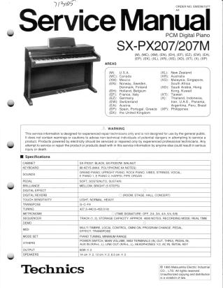 SX-PX207 service manual