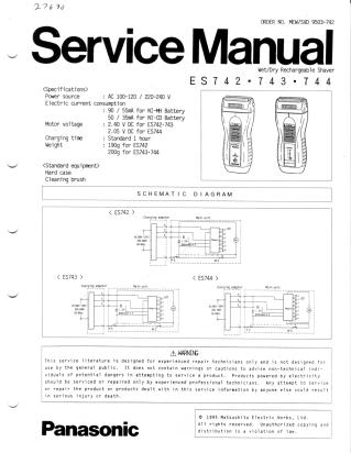 ES742 ES743 ES744 service manual