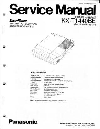 KX-T1440BE service manual