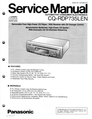 CQ-RDP375 service manual