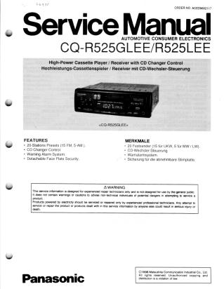 CQ-R525 service manual