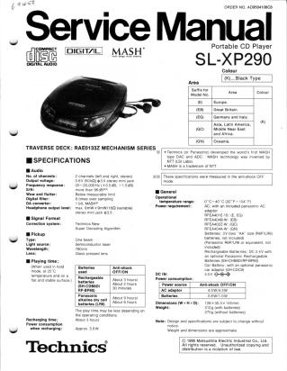 SL-XP290 service manual