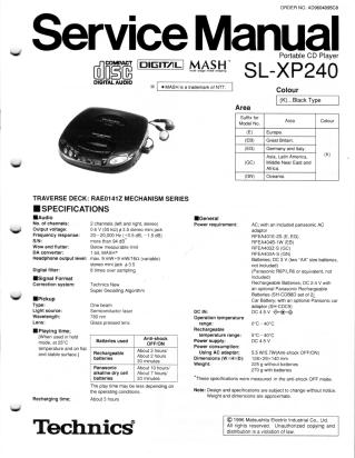 SL-XP240 service manual