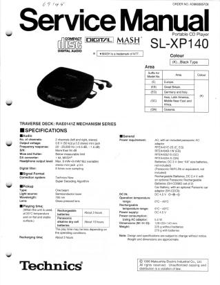 SL-XP140 service manual