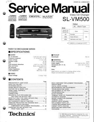 SL-VM500 service manual