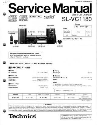 SL-VC1180 service manual
