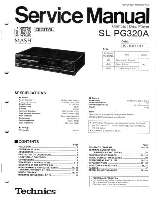 SL-PG320A service manual