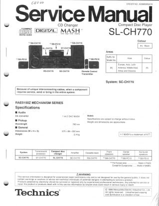 SL-CH770 service manual