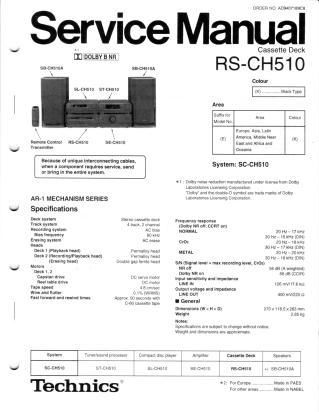 RS-CH510 service manual