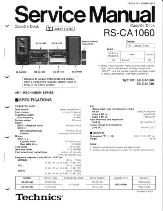 RS-CA1060 service manual