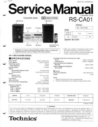 RS-CA01 service manual