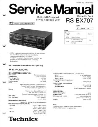 RS-BX707 service manual