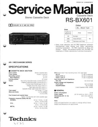 RC-BX601 service manual