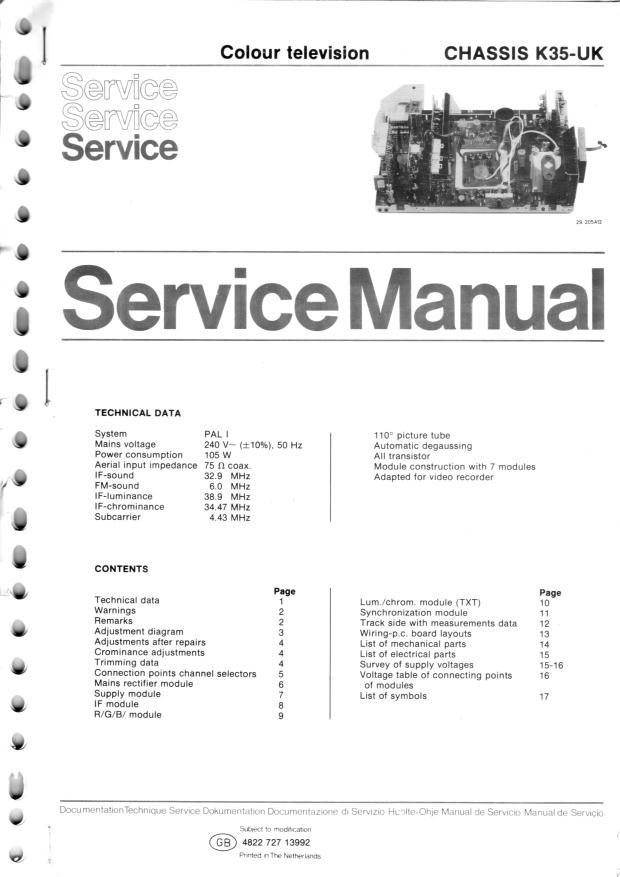 K35 Chassis service manual